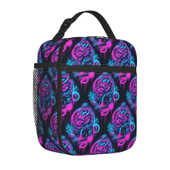 Dragon Lunch Box Insulated Lunch Bag For Women Men Reusable Large Capacity Lunchbox Leakproof Cooler Food Bento Tote Bag For Work Travel Picnic Outdoors