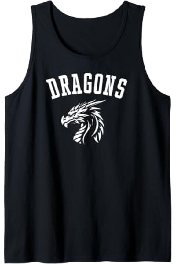 Dragon Mascot For Teams Players And Fans Tank Top Size S-3XL