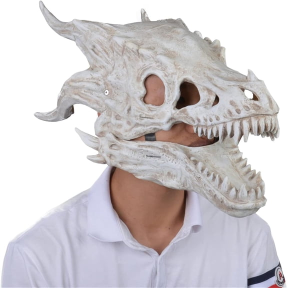 Dragon Mask Moving Jaw,Moving Mouth Dino Headgear Mask for Halloween Christmas Party Carnival,Movable Mouth Dragon Mask