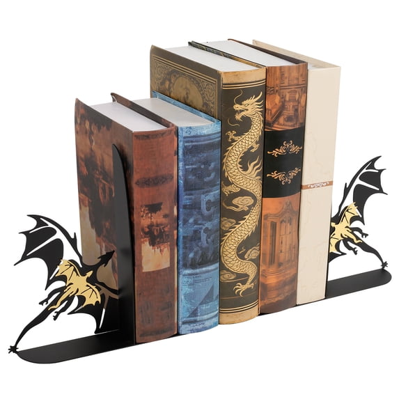 Dragon Metal Bookend Book End for Shelf Decorative Bookshelf Home ...