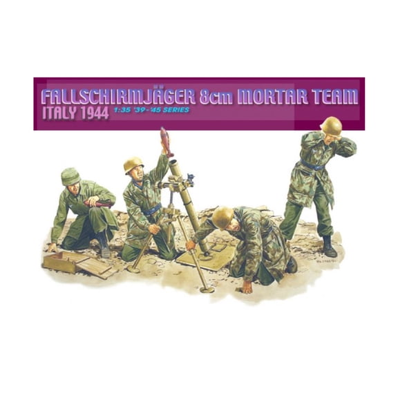 Dragon Models Fallschirmjager 8cm Mortar Team Italy 1944 New