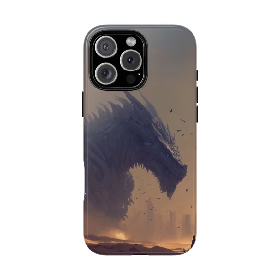 Dragon Monster Desert Scene Case for iPhone 17 to 11 Pro Max