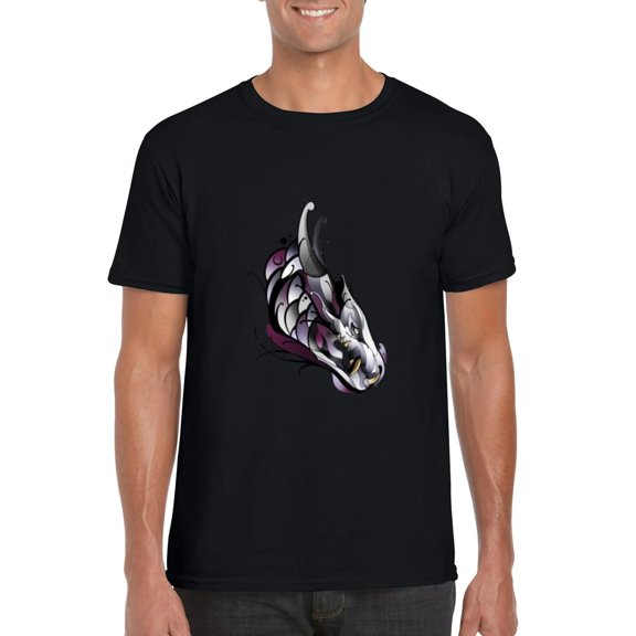 Dragon Mythical Creature Fantasy Art Design Graphic Chic T-Shirt, for men & women, up to size 5XL