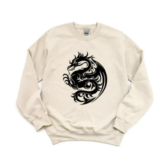Dragon Mythical Creature Fantasy Art Design Graphic New Sweatshirt, for men & women, up to size 5XL