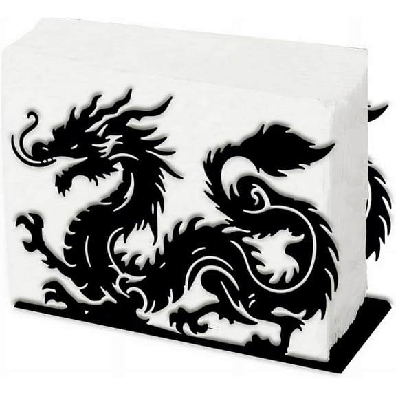 Dragon Napkin Holder for Tables Loong Iron Napkin Holder Openwork Design Napkin Holders Dragon Napkin Stand Practical Decoration for Kitchen Countertop Restaurant