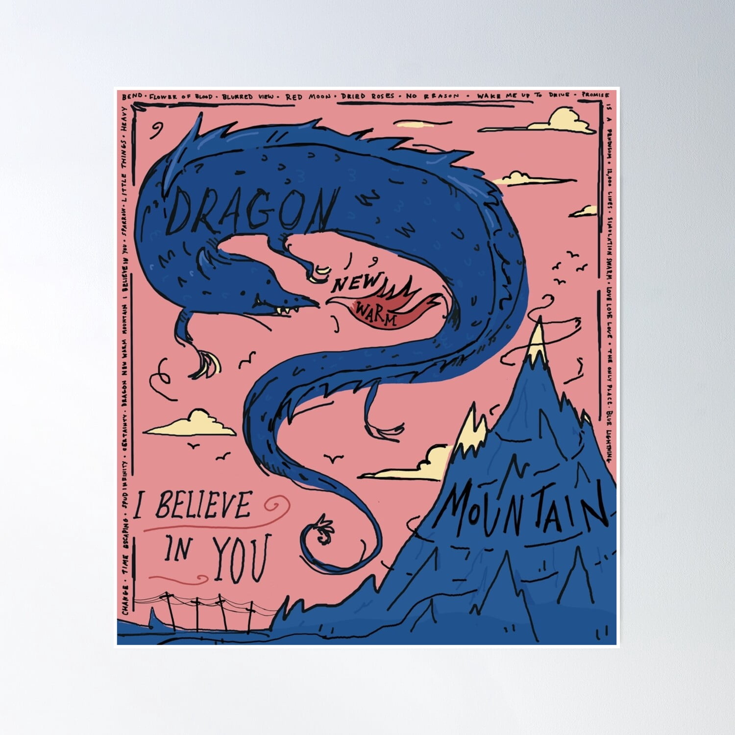 Big Thief『Dragon New Warm Mountain』限定2LP Dragon New Warm Mountain I Believe In You - Big Thief Poster Wall