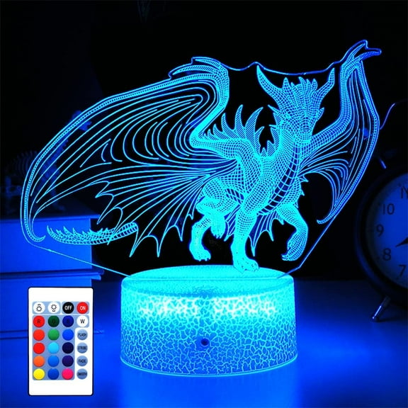 Dragon Night Light for Kids, Dragon Toys 16 Color LED Decor Light for Bedroom, with Remote Control/Touch/Timing Function, Dragon Gifts Birthday & Xmas Holiday Gifts for Boys/Girls/Kids