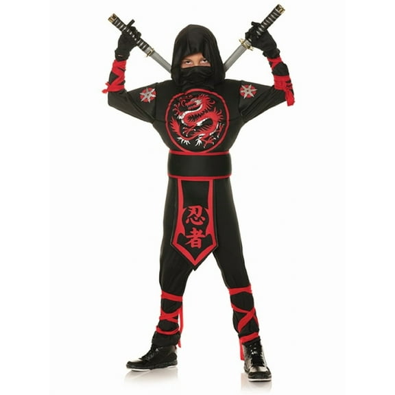 Dragon Ninja Boys Child Warrior Stealth Fighter Halloween Costume-L