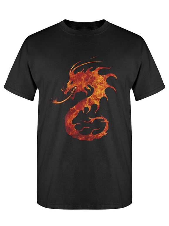 Dragon Of Fire T-Shirt Men -SPIdeals Designs, Male 3X-Large