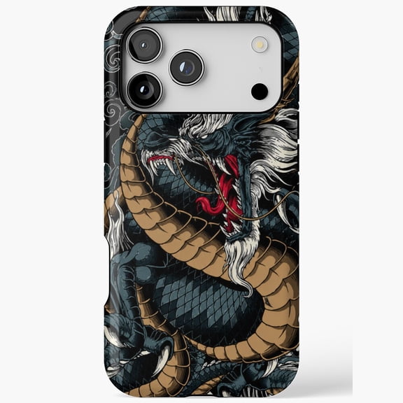 Dragon Oriental Style Artwork for iPhone Case 17 16 15 14 13 12 11 Pro Max