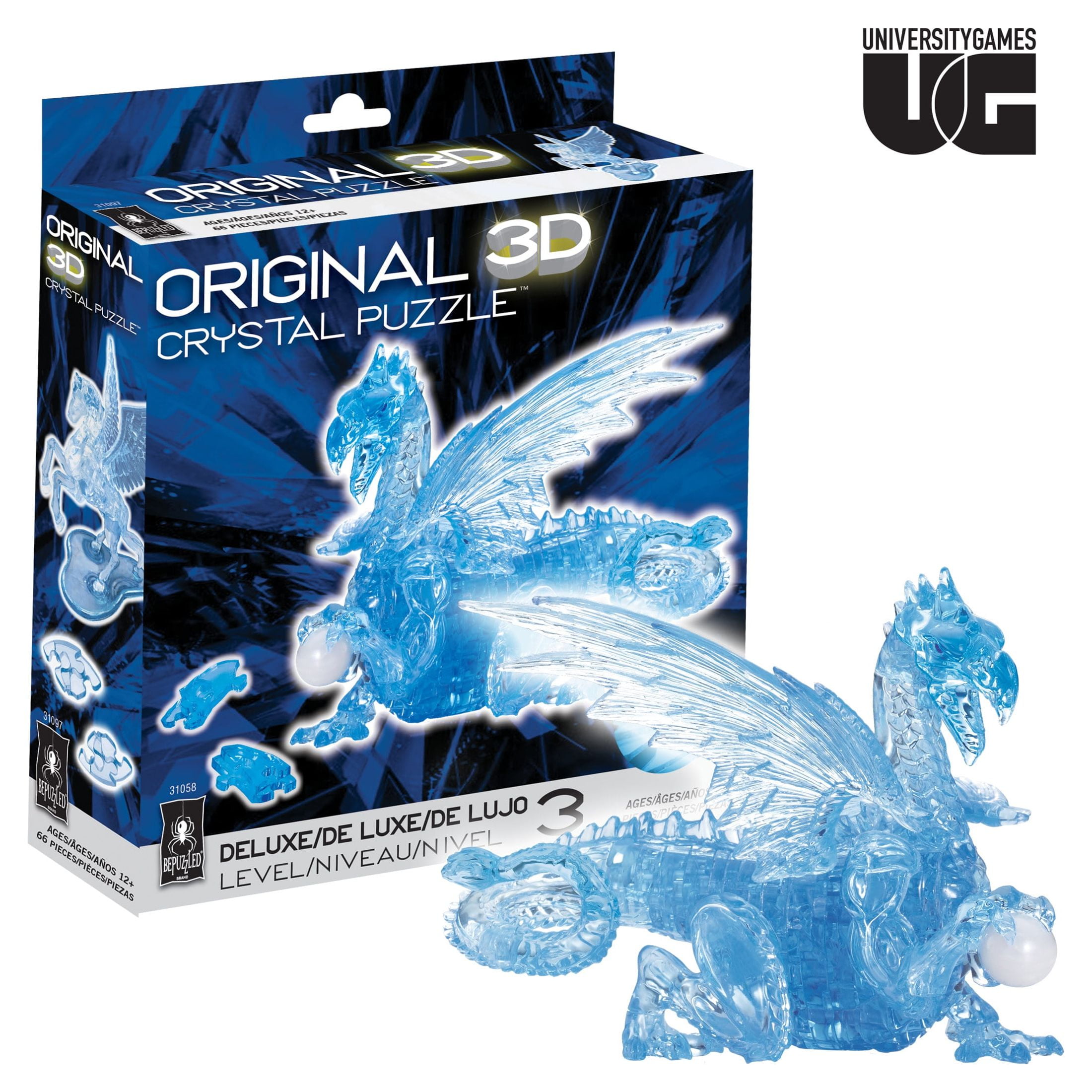 Dragon Original 3D Crystal Puzzle from BePuzzled, Ages 12 and Up