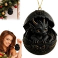 thumbnail image 1 of Dragon Ornaments for Christmas Tree,Dragon Egg‑Shaped Acrylic Christmas Hanging Ornament,2D Acrylic Cute Dragon Egg Hanging Decoration,Novelty Dragon Egg Hanging Charm for Xmas Tree,Gift, 1 of 4
