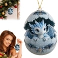 thumbnail image 1 of Dragon Ornaments for Christmas Tree,Dragon Egg‑Shaped Acrylic Christmas Hanging Ornament,2D Acrylic Cute Dragon Egg Hanging Decoration,Novelty Dragon Egg Hanging Charm for Xmas Tree,Gift, 1 of 4