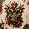 thumbnail image 1 of Dragon Patchwork DIY Kit, Fabric Sewing Craft Set for Beginner | Mystical Animal Wall Decor, Handmade Quilted Art Project, Woodland Fantasy Gift for Adults, Fairy Enchanted(#A), 1 of 5