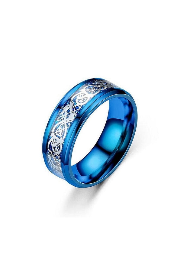 Dragon Pattern Rings Men Stainless Steel Ring Jewelry