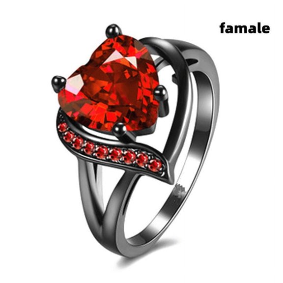 Couple Rings Dragon Pattern Heart Shape Matching Rings for Him and Her Stainless Steel Alloy Electroplated Fashionable
