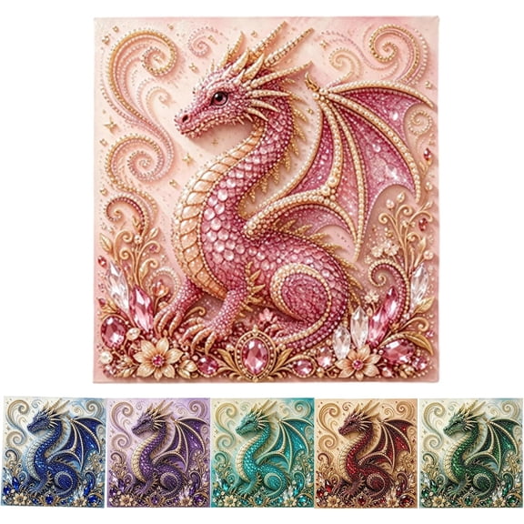 Dragon Pearl Art Kits for Adults, 2026 New DIY Pearl Diamond Painting Kit with Frame 7.87X7.87IN, Relaxing Handmade Beaded Craft, Beginner Friendly Table & Wall Decoration