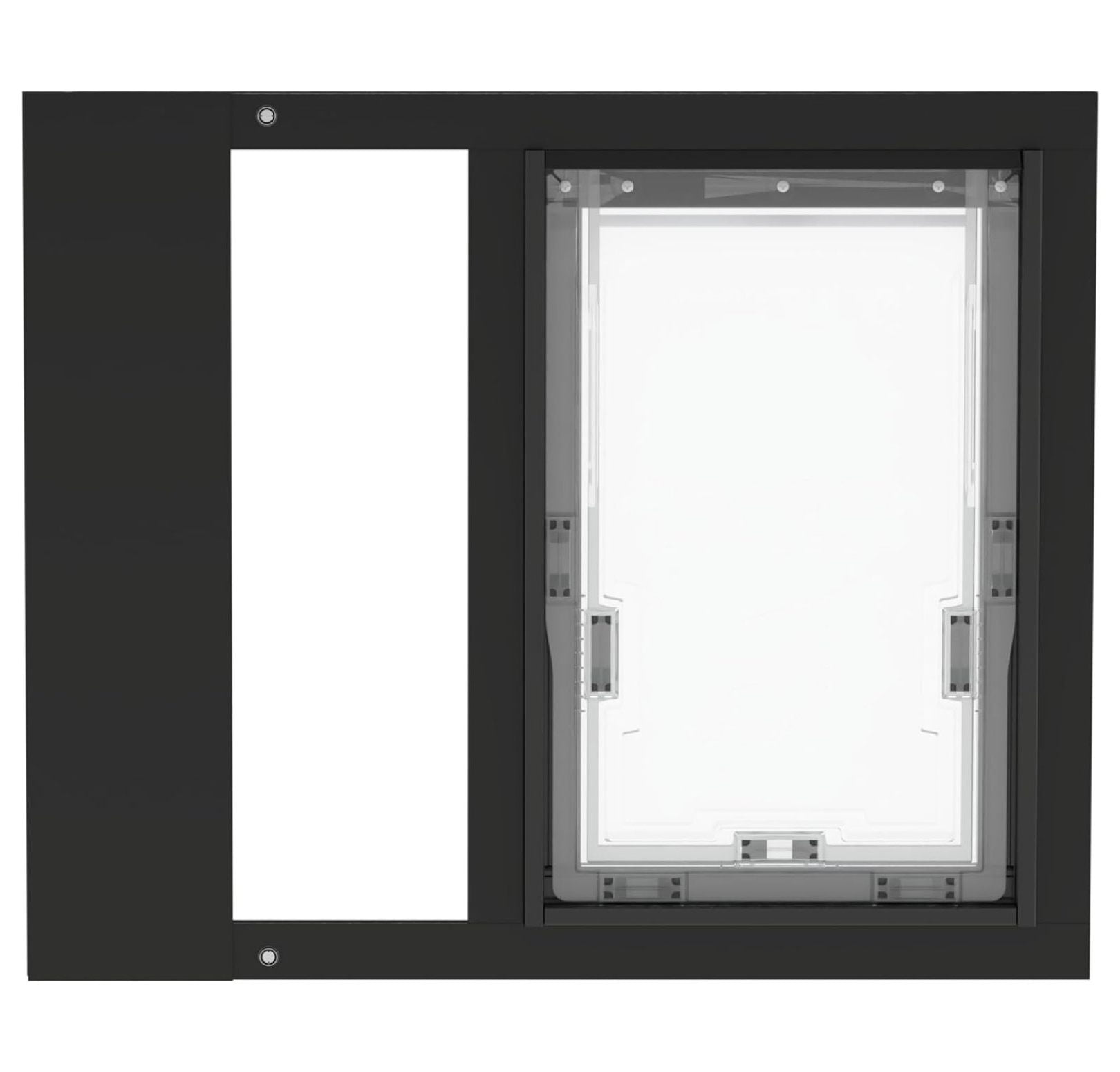 Dragon Pet Door for Sash Windows Adjustable Window Insert with Single Flap System for Dogs and