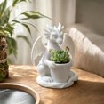thumbnail image 1 of Dragon Planter Figurine for Succulents, Desk, Shelf and Fantasy Decor, Tabletop and Shelf Display, 1 of 7