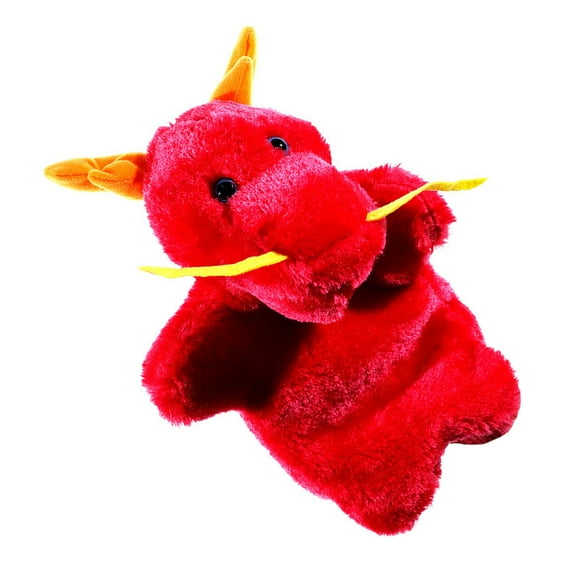 Dragon Plush Hand Puppet Child Toys Cosplay Parent-child Red