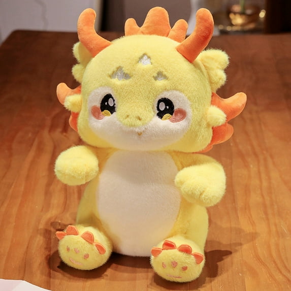 Dragon Plush Stuffed Animals - 13 inch Stuffed Animal Cute Dragon Plush Toy Soft Cute Plush Toys for All(Yellow)