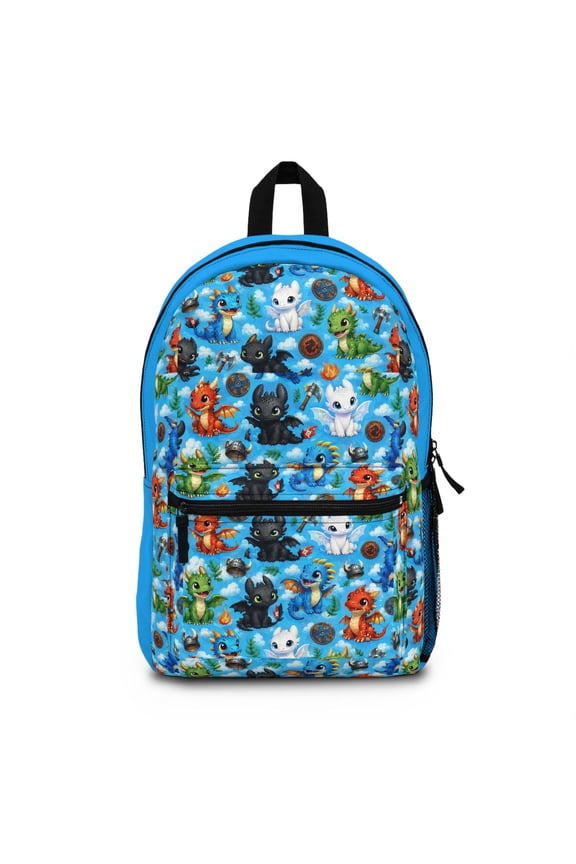 Dragon Print Backpack, Fantasy School Bag