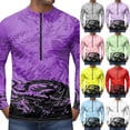 thumbnail image 1 of Dragon Print Quarter Zip Pullover for Men, Long Sleeve Athletic Jersey with Breathable Quick Dry Fabric - Slim Fit Cool Motorcycle Cycling Workout Tops Red M, 1 of 6