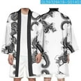 thumbnail image 1 of Dragon Printed Cardigan Harajuku Long Style Kimono Women Men Japanese Street Samurai Cosplay Yukata Tops Oversize 6XL, 1 of 6