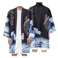 thumbnail image 1 of Dragon Printed Cardigan Harajuku Long Style Kimono Women Men Japanese Street Samurai Cosplay Yukata Tops Oversize 6XL, 1 of 6