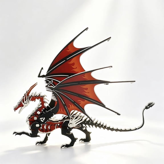 Dragon Puzzles 3D Metal Dragon for Adults Hands-On Skill Challenge Building Model Kit for Focus, Stress Relief, Creative Gift or Decorative Ornament