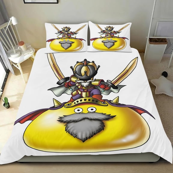 Dragon Quest Themed Bed Sheet Set Three Piece Set 53x79 Inches Comfortable And Skin Friendly Unique Design Creating A Star Studded Night