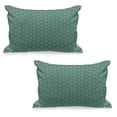 thumbnail image 1 of Dragon Quilted Pillowcover Set of 2, Repetitive Pattern of Symbolic Mystic and Cultural, Standard Queen Size Pillow Cover for Bedroom, 30" x 20", Grey Teal Laurel Green, by Ambesonne, 1 of 1