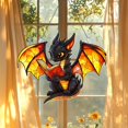 thumbnail image 1 of Dragon Reading Book Acrylic Suncatcher: Fantasy Window Decor, 1 of 5