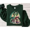 thumbnail image 1 of Dragon Reading Books Sweatshirt: Fantasy Book Lover Gift TSHIRT All Size S-5XL, 1 of 5