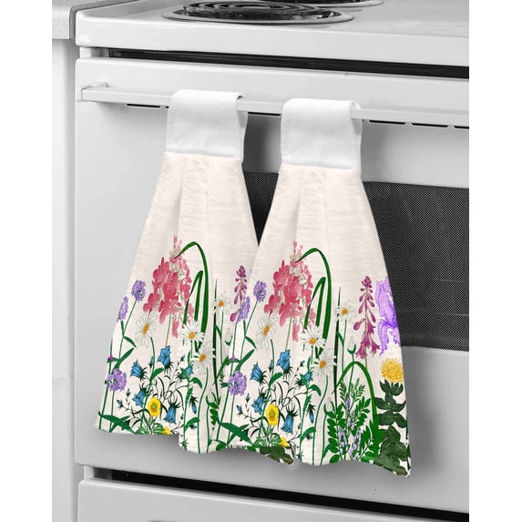 Dragon Red Background Hand Towels Microfiber Hanging Cloth Quick Dry Cleaning Cloth Xmas Kitchen Towel