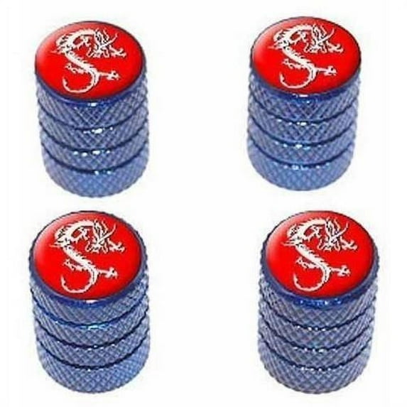 Dragon Red Tire Rim Wheel Aluminum Valve Stem Caps, Multiple Colors