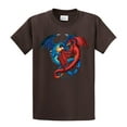 thumbnail image 1 of Dragon Red and Blue Dragons Fighting Fantasy Mythical Mother Draco Fire Breathing Serpent -brown-6xl, 1 of 4