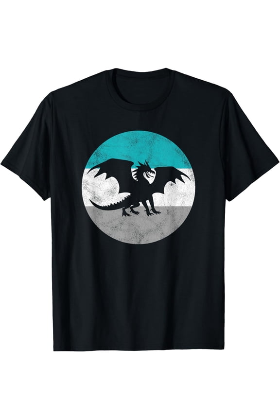 Dragon Retro Fantasy Gift For Men or Boys T-Shirt
