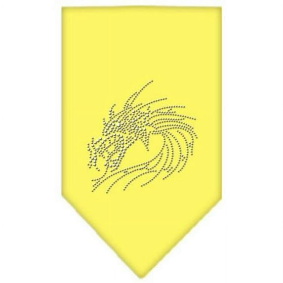 Dragon Rhinestone Bandana Yellow Large
