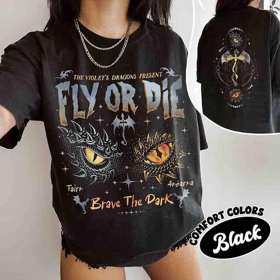 Dragon Rider Shirt Onyx Storm Brave The Dark Shirt Fly Or Die Fourth Wing Series Tee Gift