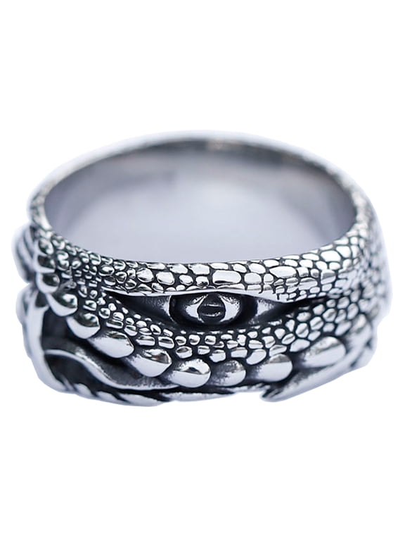 Dragon Ring Cool Party Aninmal Jewelry Handmade Silver Dragon Rings for Men Gift (7)