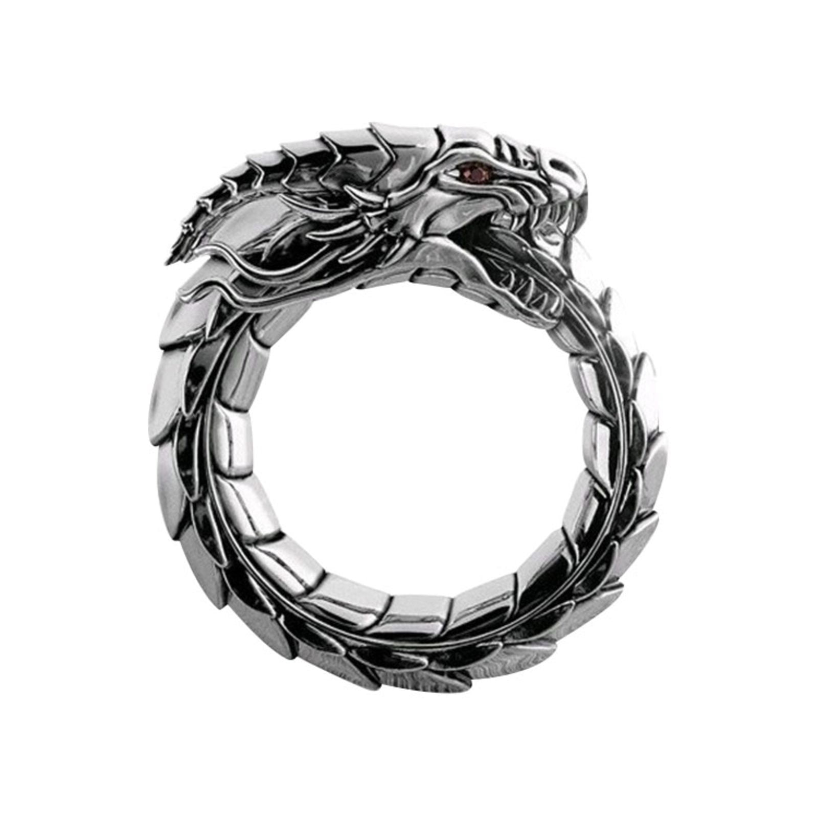 Dragon Ring, Legendary Ring, Men's Rings Nidhogg Ring, Diamond
