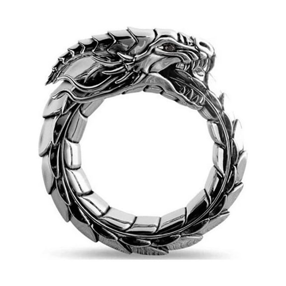 Dragon Ring for Men or Women  Stainless Steel Gothic Biker Punk Ginger Lyne Collection