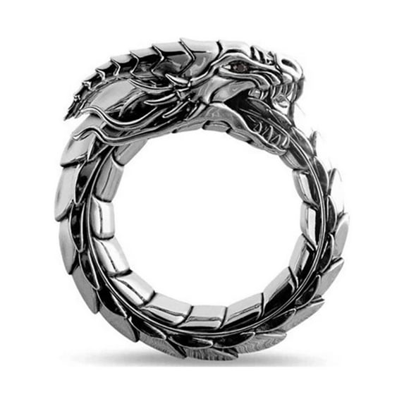 Dragon Ring for Men or Women Stainless Steel Gothic Biker Punk Ginger Lyne Collection