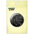 thumbnail image 1 of Dragon Roar Fantasy Medieval Black And White Pinback Button Pin Badge, 1 of 2