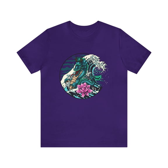Dragon Rose Beautiful Art Unisex Jersey Short Sleeve Tee