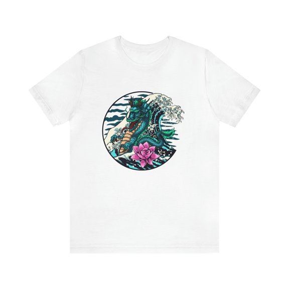 Dragon Rose Beautiful Art Unisex Jersey Short Sleeve Tee