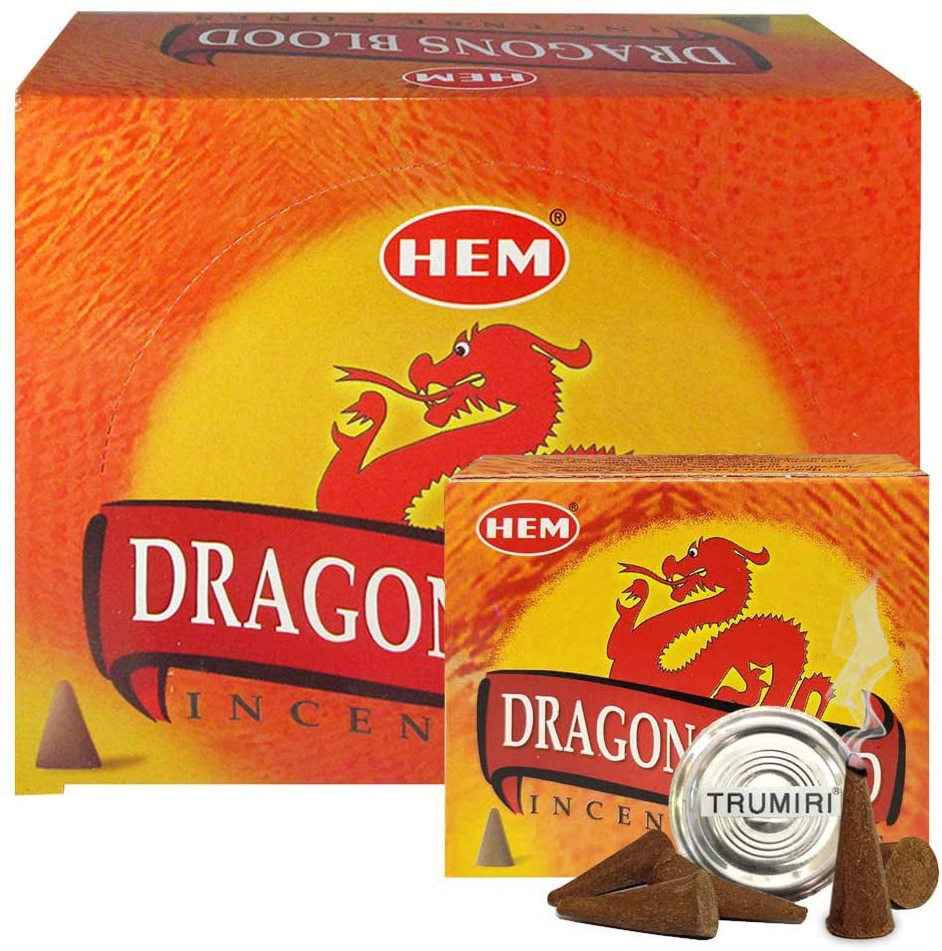 Dragon'S Blood Incense Cones And Cone Incense Burner Bundle Insence