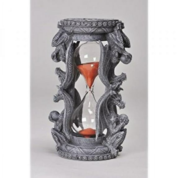 Dragon Sand Timer Statue with Orange Sand #8399 by Pacific Trading