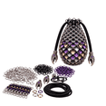 Color For Rings Dragon Scale DIY Kit with Metal Rings and Cord, Handmade Craft Material ...
